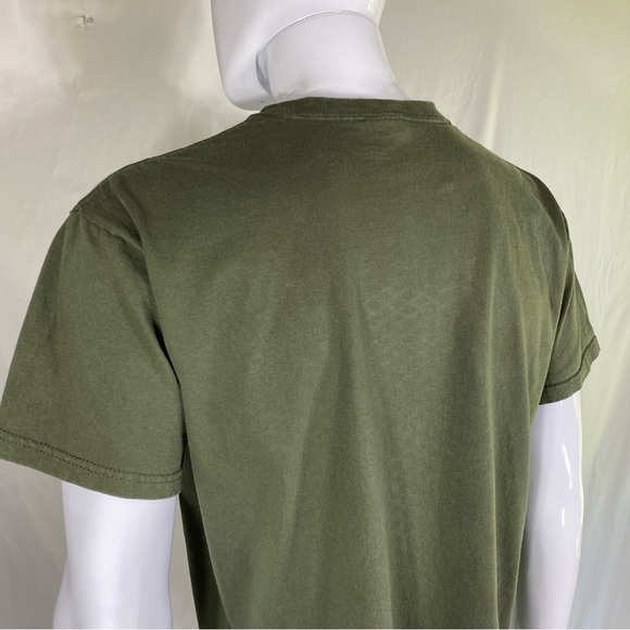 Anvil Men’s Army Green Cotton Short Sleeve Tee - Picture 4 of 7